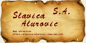 Slavica Alurović vizit kartica